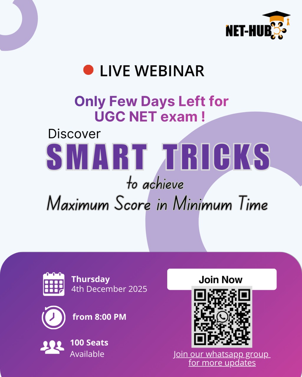 NETHUB Learning Smart Tricks UGC NET webinar