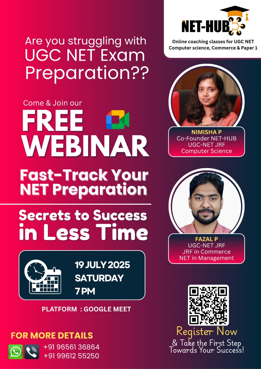 NETHUB Learning UGC NET preparation webinar
